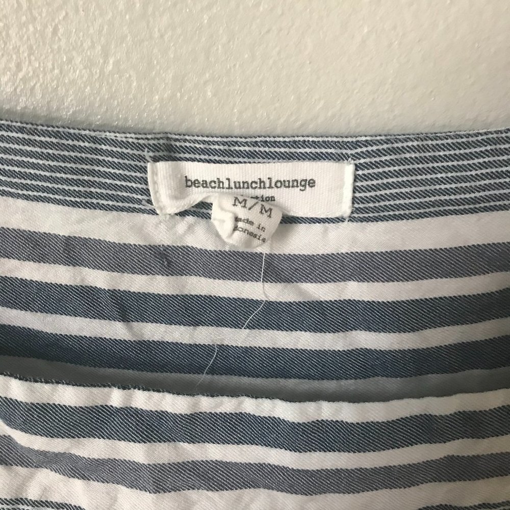 BEACHLUNCHLOUNGE Blue and White Striped Boho Top - Picture 2 of 5